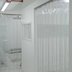 PVC Strip Curtain Clear Plain Standard - 2mm Thick x 185mm Wide x 45 m Roll