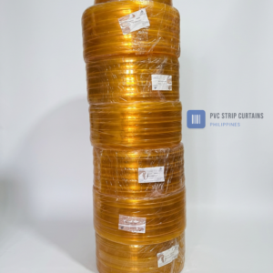 PVC Strip Curtain Yellow Ribbed Standard – 2mm Thick x 185mm Wide x 45m Roll