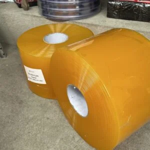 PVC Strip Curtain Yellow Plain Premium – 2mm Thick x 300mm Wide x 50m Roll
