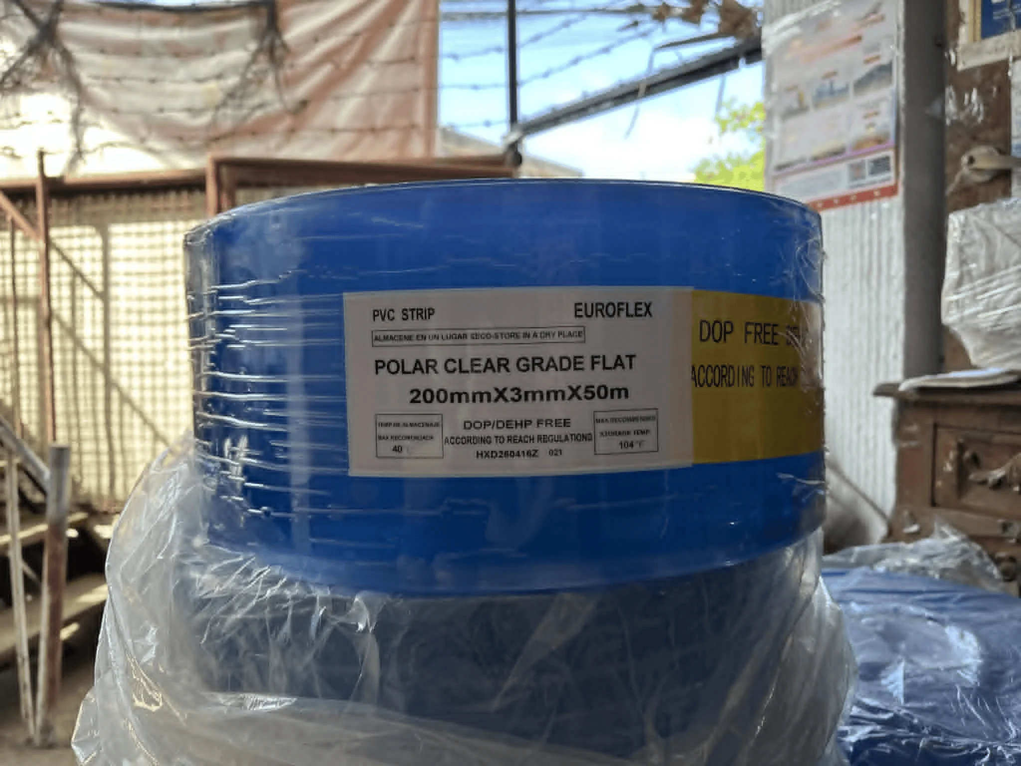 PVC Strip Curtain Clear Plain Polar Grade – 3mm Thick x 200mm Wide x 50m Roll - Image 2