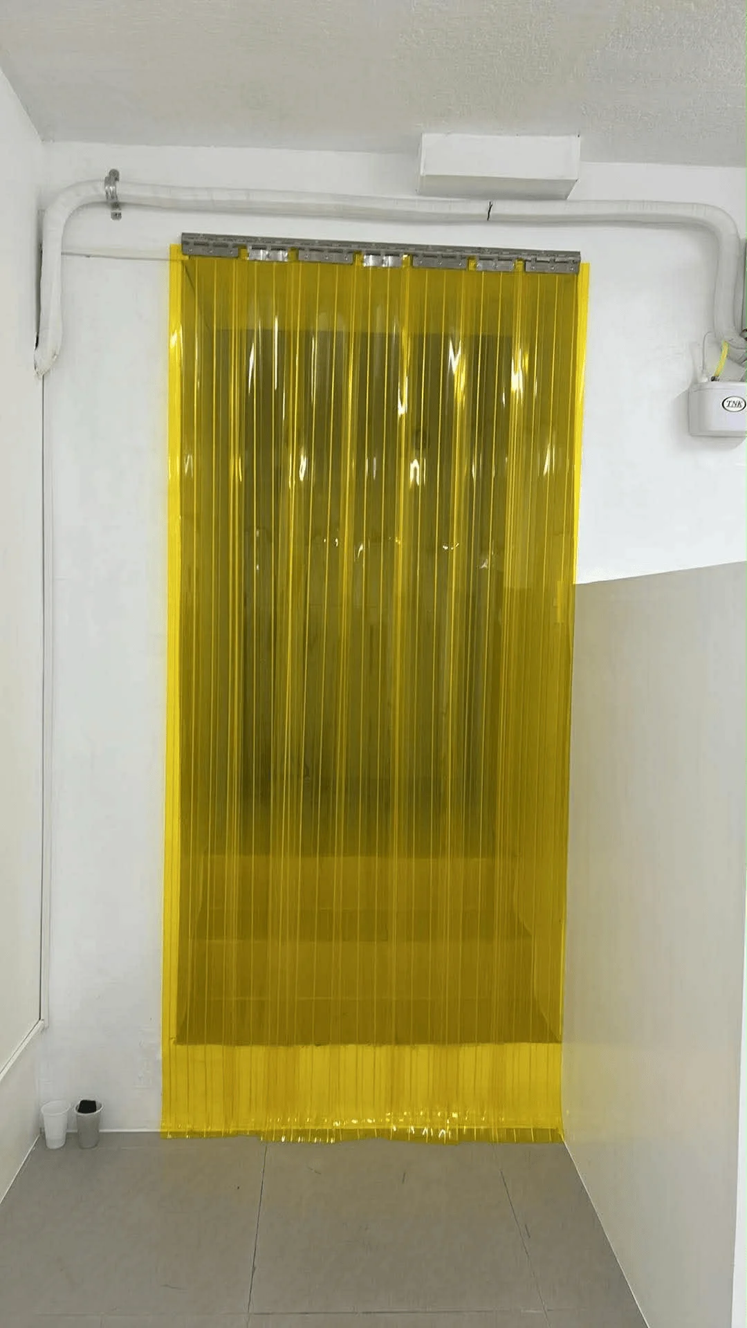 PVC Strip Curtain Yellow Ribbed Premium – 2mm Thick x 200mm Wide x 50m Roll - Image 2