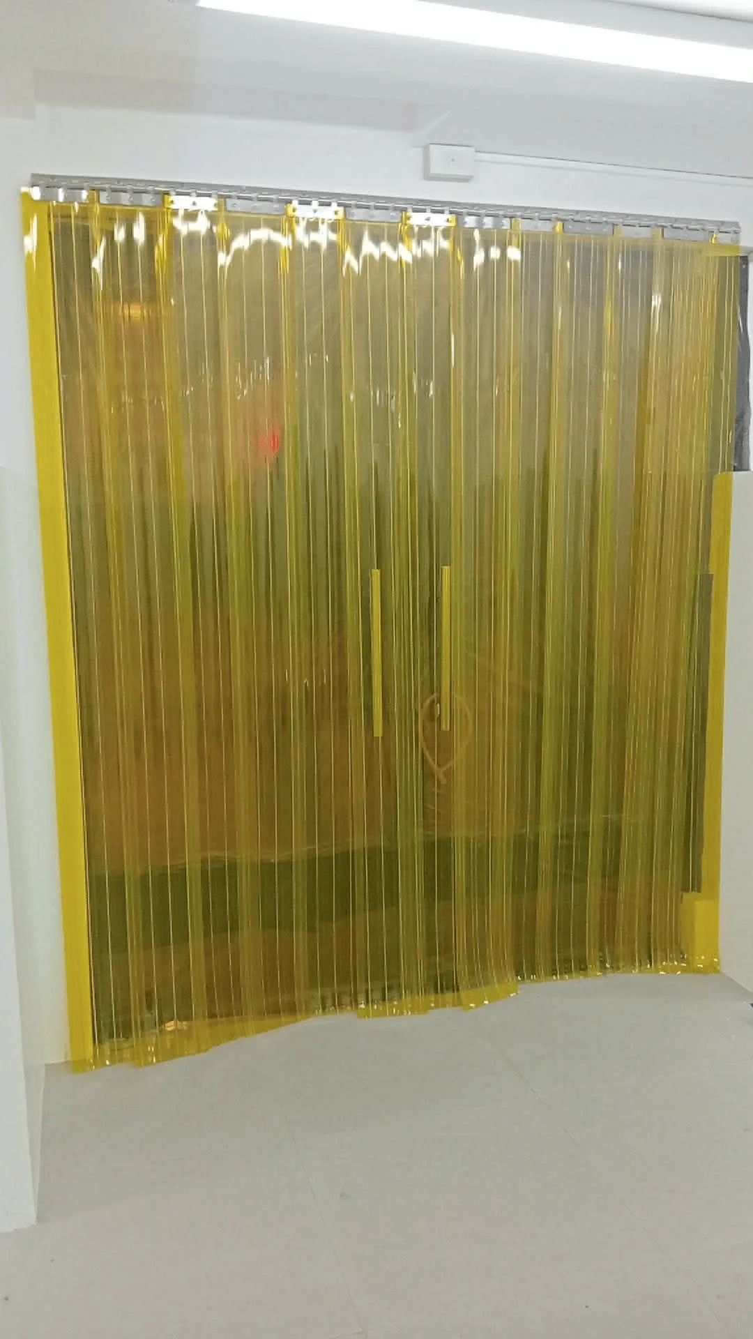 PVC Strip Curtain Yellow Ribbed Premium – 2mm Thick x 200mm Wide x 50m Roll - Image 3