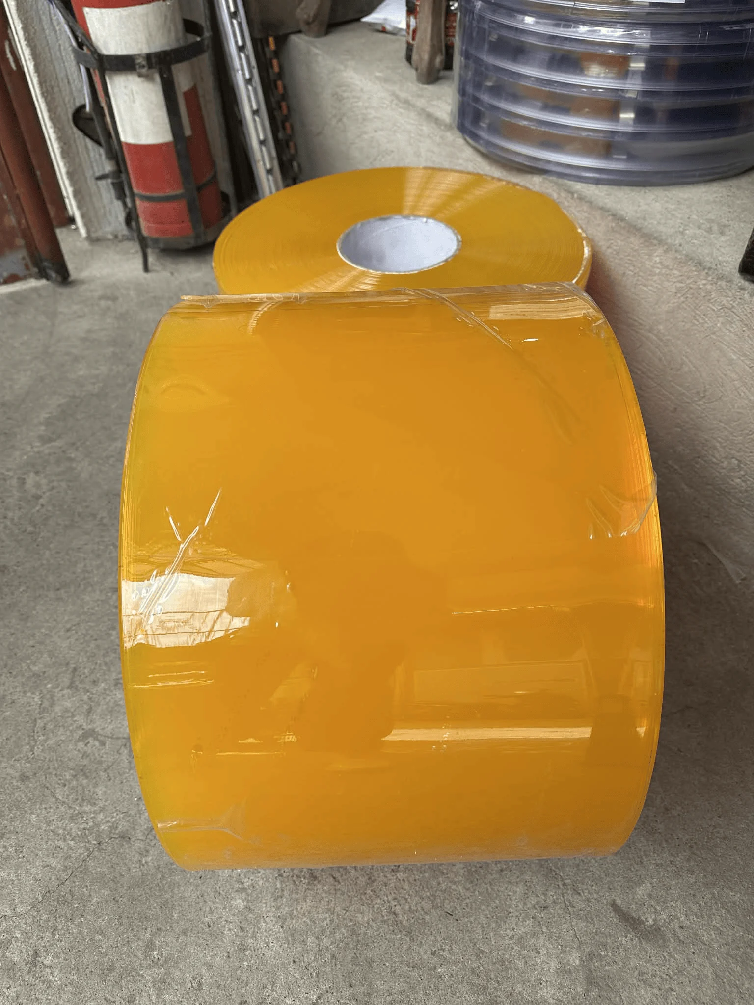 PVC Strip Curtain Yellow Plain Premium – 2mm Thick x 300mm Wide x 50m Roll - Image 2