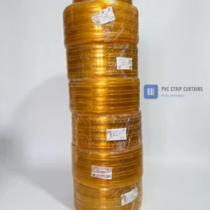PVC Strip Curtain Yellow Ribbed Standard – 2mm Thick x 185mm Wide x 45m Roll