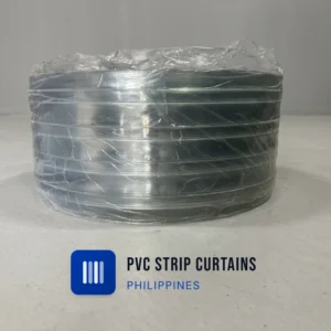 PVC Strip Curtain Clear Ribbed Standard – 2mm Thick x 185mm Wide x 45m Roll