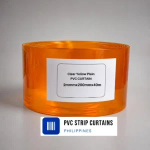 PVC Strip Curtains Yellow Plain - 2mm thick x 200mm W x 40 meters